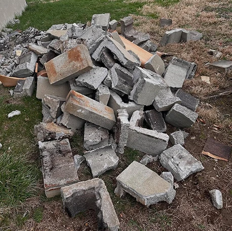 Pile of construction debris after a project, ready for post-construction cleanout service in Fernley, NV, highlighting our cleanup capabilities.